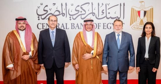 محافظ البنك المركزي يلتقي الأمين العام للمجلس التنسيقي المصري السعودي