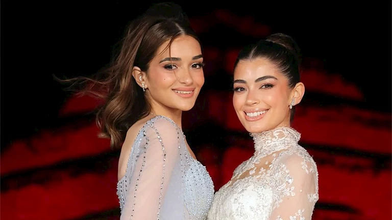 ملك زاهر تشارك صورًا جديدة من زفاف شقيقتها ليلى وتوجه لها رسالة خاصة