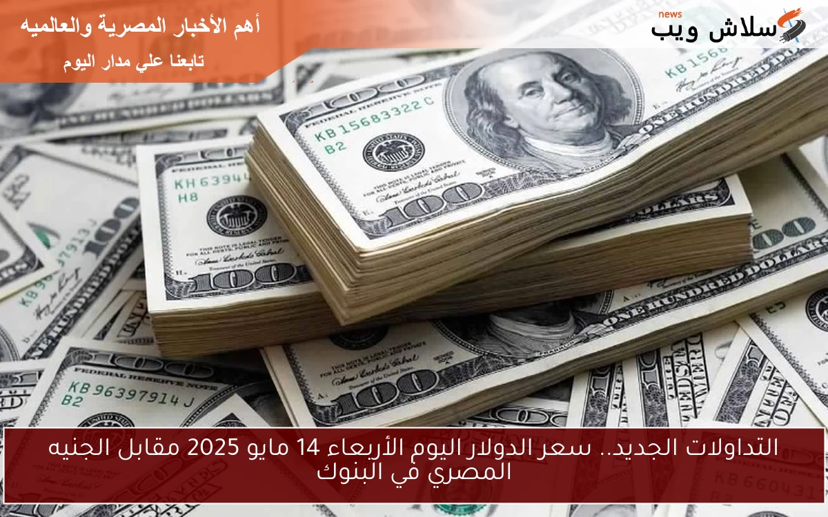 التداولات الجديد.. سعر الدولار اليوم الأربعاء 14 مايو 2025 مقابل الجنيه المصري في البنوك