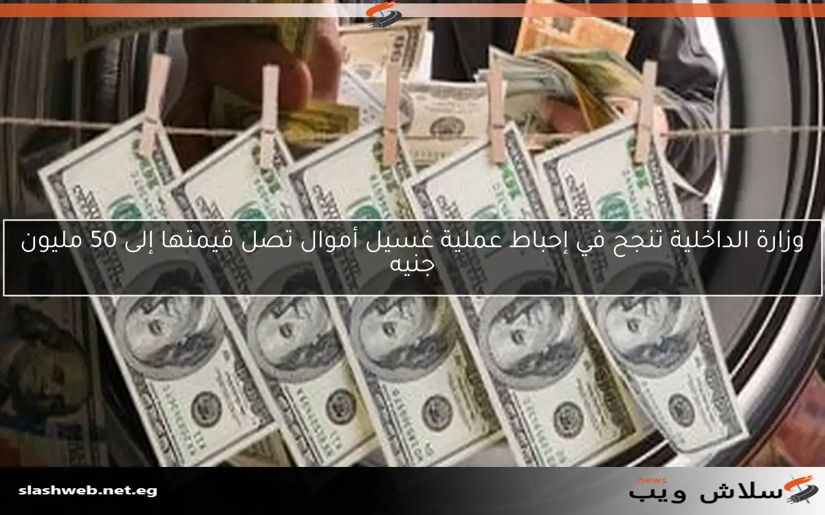 وزارة الداخلية تنجح في إحباط عملية غسيل أموال تصل قيمتها إلى 50 مليون جنيه