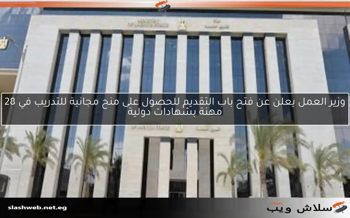 وزير العمل يعلن عن فتح باب التقديم للحصول على منح مجانية للتدريب في 28 مهنة بشهادات دولية