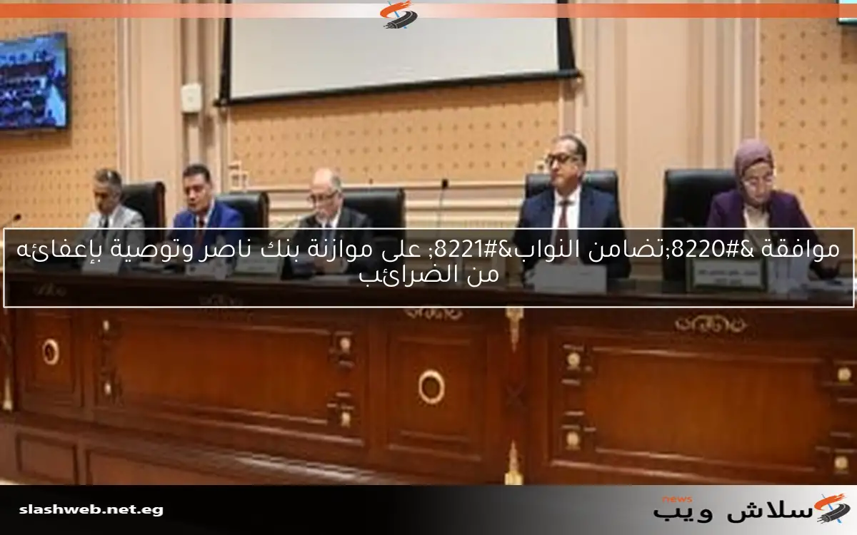 موافقة “تضامن النواب” على موازنة بنك ناصر وتوصية بإعفائه من الضرائب