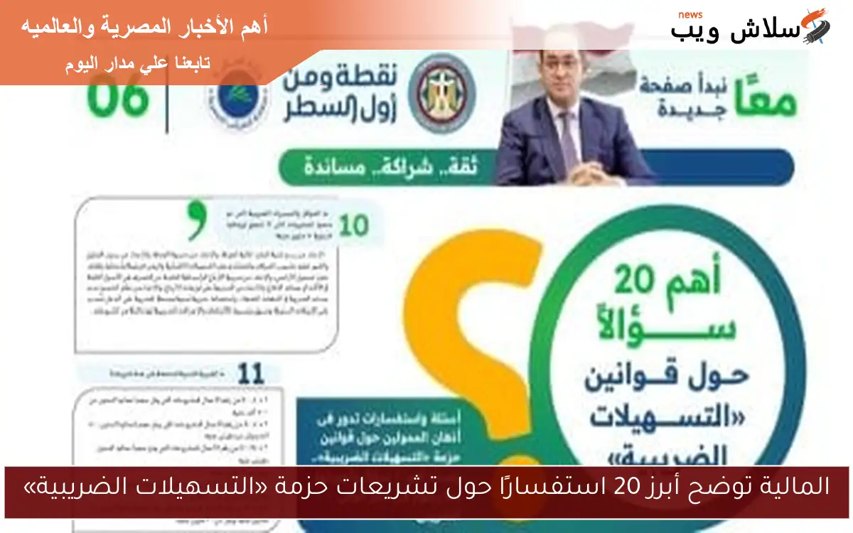 المالية توضح أبرز 20 استفسارًا حول تشريعات حزمة «التسهيلات الضريبية»