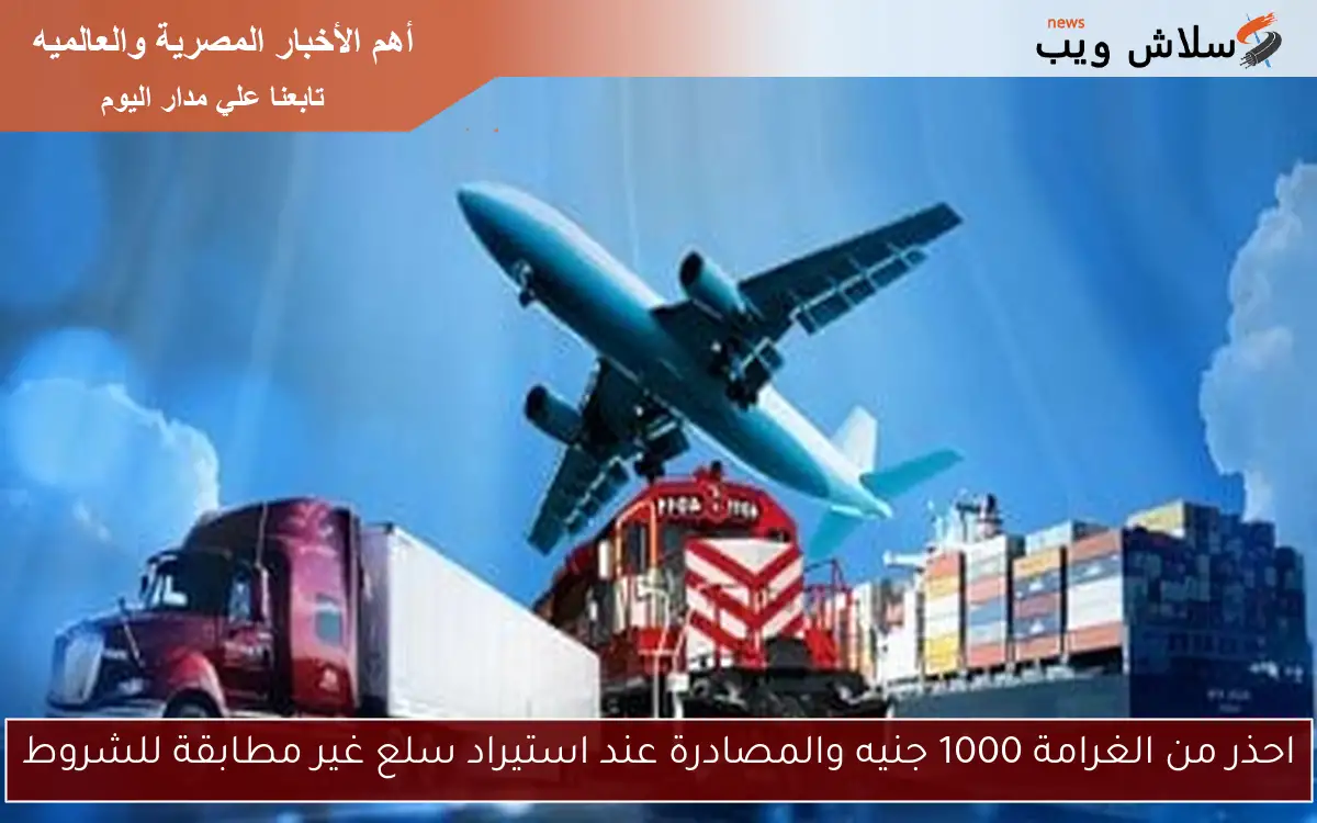 احذر من الغرامة 1000 جنيه والمصادرة عند استيراد سلع غير مطابقة للشروط