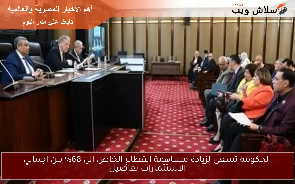الحكومة تسعى لزيادة مساهمة القطاع الخاص إلى 68% من إجمالي الاستثمارات تفاصيل