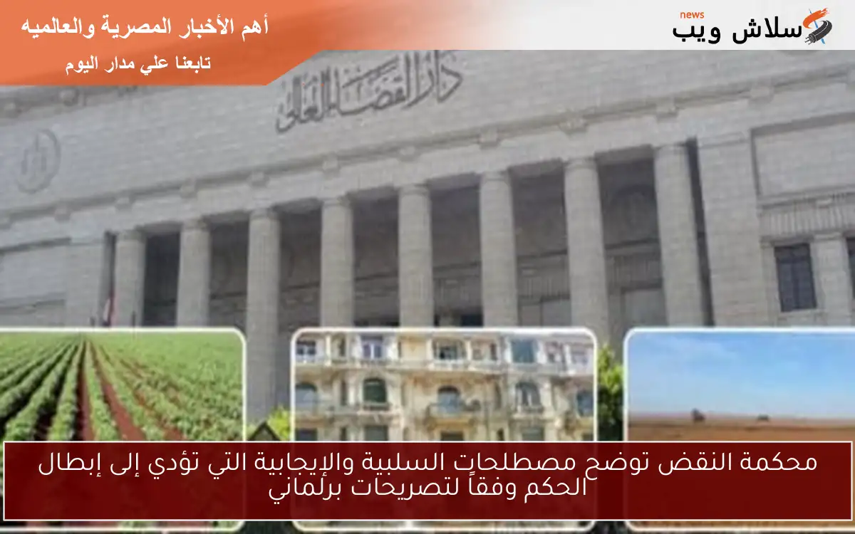 محكمة النقض توضح مصطلحات السلبية والإيجابية التي تؤدي إلى إبطال الحكم وفقاً لتصريحات برلماني