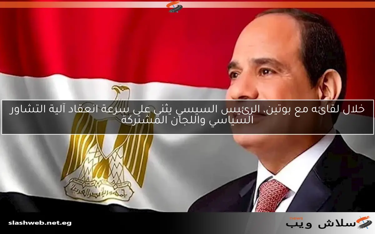 خلال لقائه مع بوتين، الرئيس السيسي يثني على سرعة انعقاد آلية التشاور السياسي واللجان المشتركة