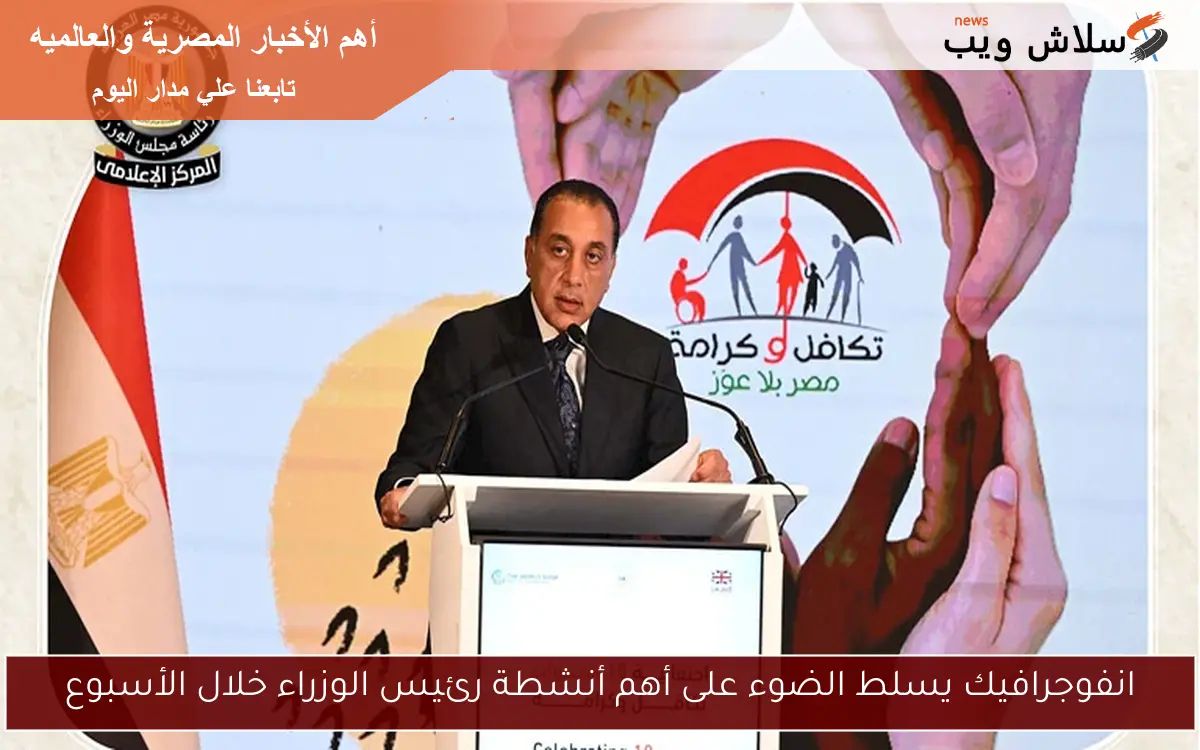 انفوجرافيك يسلط الضوء على أهم أنشطة رئيس الوزراء خلال الأسبوع