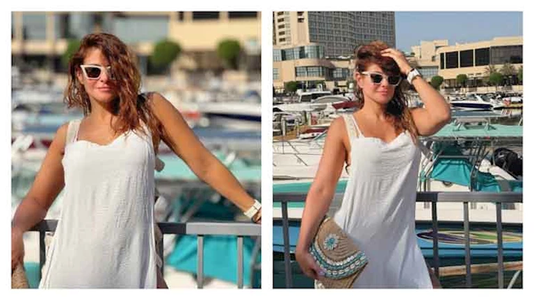 هيدي كرم تتألق بفستان جريء والجمهور يشيد بجمالها الدائم