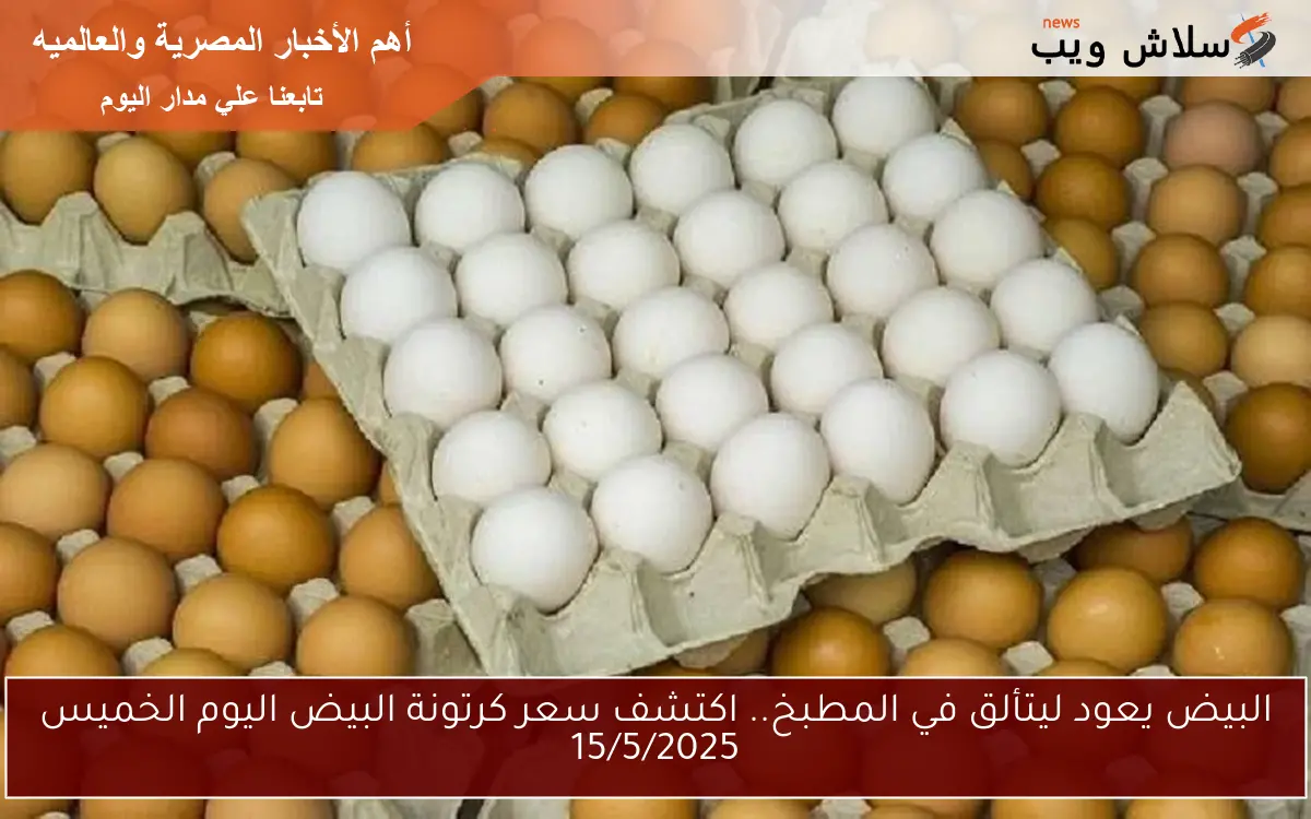 البيض يعود ليتألق في المطبخ.. اكتشف سعر كرتونة البيض اليوم الخميس 15/5/2025