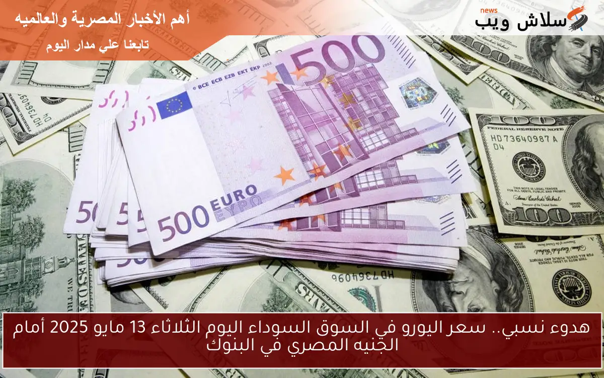 هدوء نسبي.. سعر اليورو في السوق السوداء اليوم الثلاثاء 13 مايو 2025 أمام الجنيه المصري في البنوك