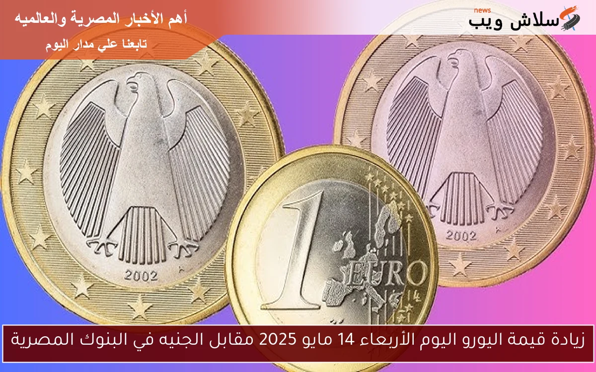 زيادة قيمة اليورو اليوم الأربعاء 14 مايو 2025 مقابل الجنيه في البنوك المصرية