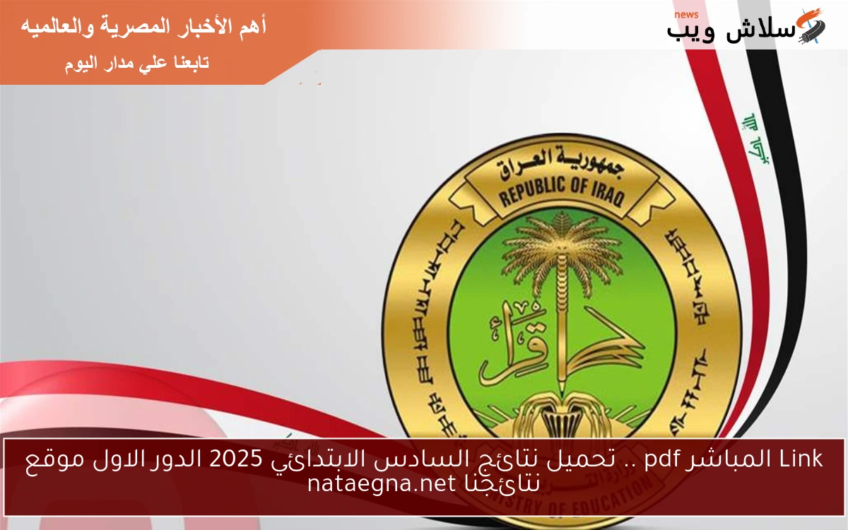 Link المباشر pdf .. تحميل نتائج السادس الابتدائي 2025 الدور الاول موقع نتائجنا nataegna.net