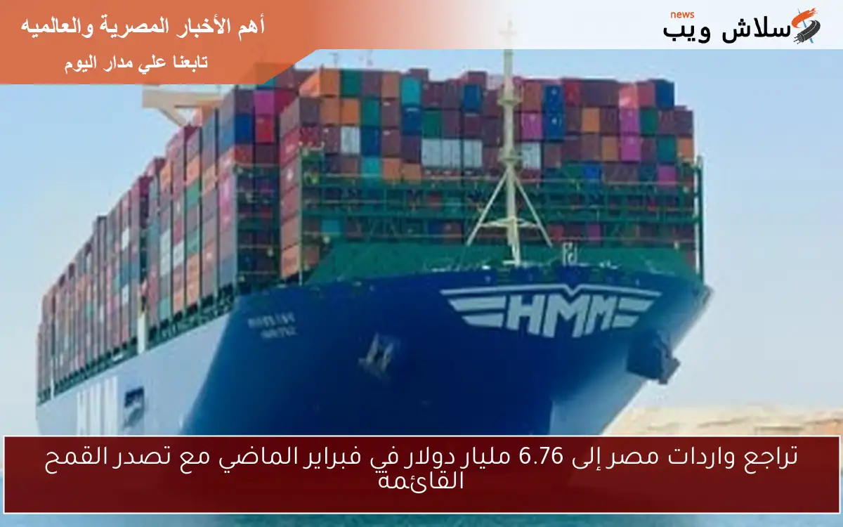 تراجع واردات مصر إلى 6.76 مليار دولار في فبراير الماضي مع تصدر القمح القائمة