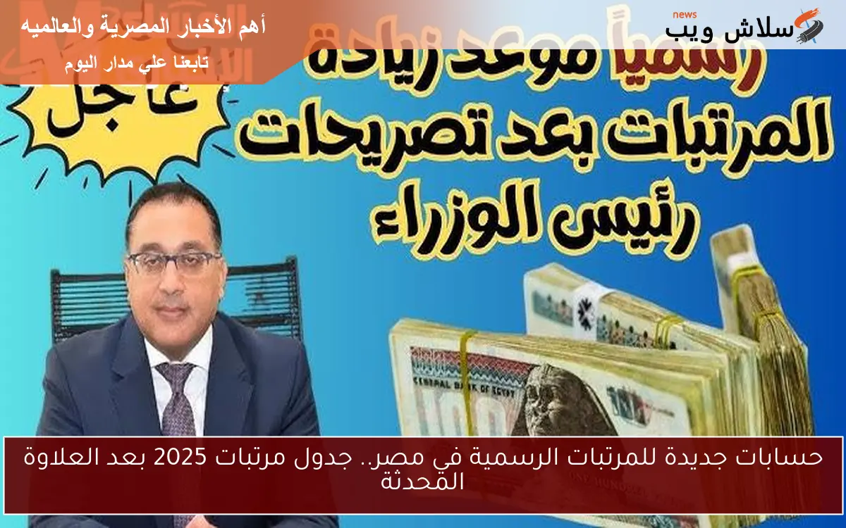حسابات جديدة للمرتبات الرسمية في مصر.. جدول مرتبات 2025 بعد العلاوة المحدثة
