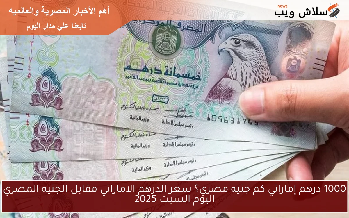 1000 درهم إماراتي كم جنيه مصري؟ سعر الدرهم الاماراتي مقابل الجنيه المصري اليوم السبت 2025