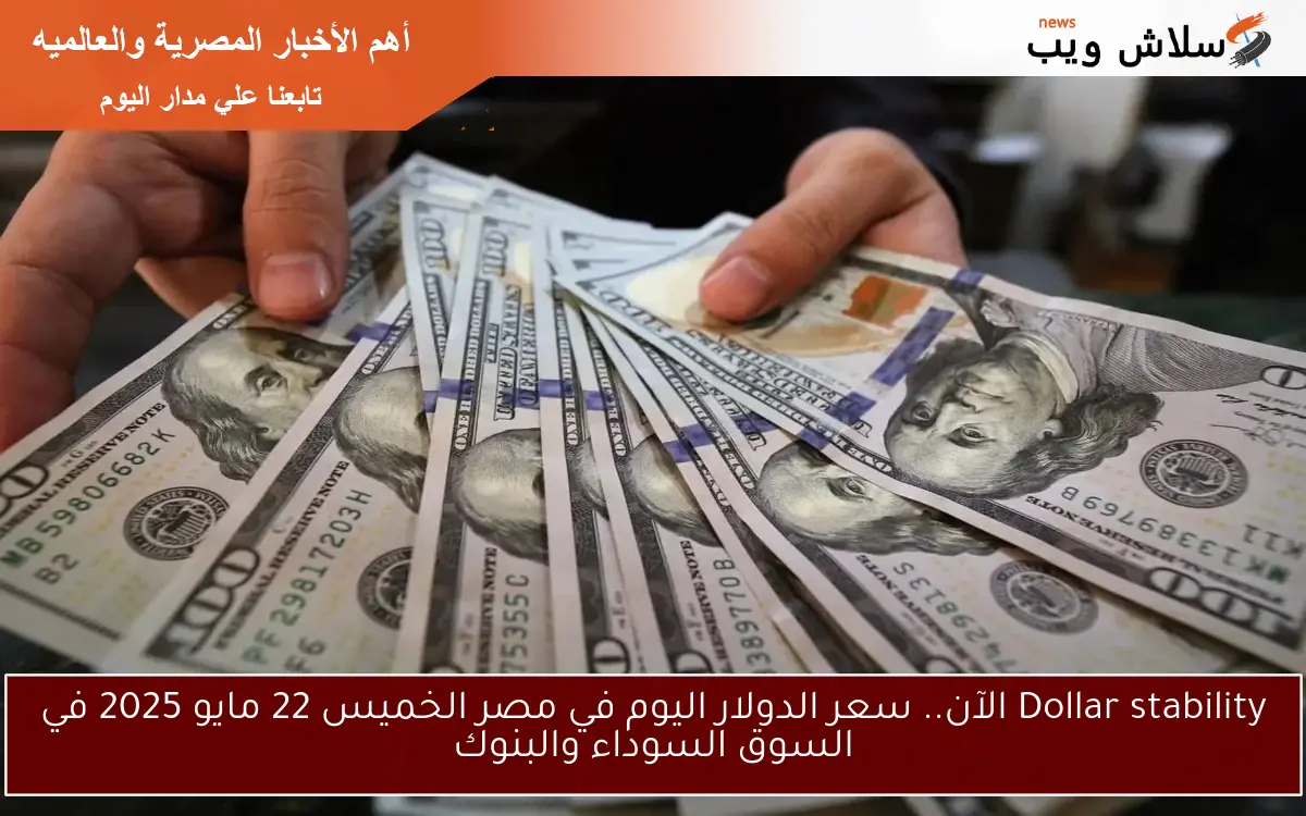 Dollar stability الآن.. سعر الدولار اليوم في مصر الخميس 22 مايو 2025 في السوق السوداء والبنوك