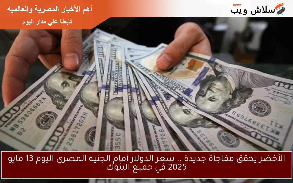 الأخضر يحقق مفاجأة جديدة .. سعر الدولار أمام الجنيه المصري اليوم 13 مايو 2025 في جميع البنوك