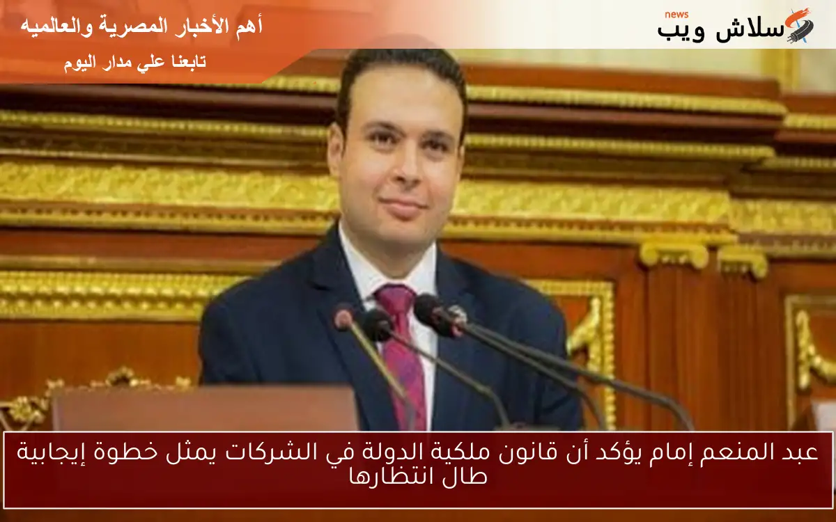 عبد المنعم إمام يؤكد أن قانون ملكية الدولة في الشركات يمثل خطوة إيجابية طال انتظارها