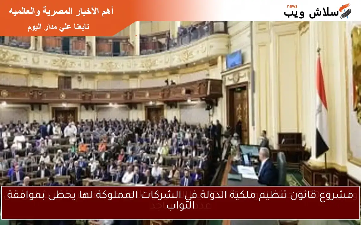 مشروع قانون تنظيم ملكية الدولة في الشركات المملوكة لها يحظى بموافقة النواب