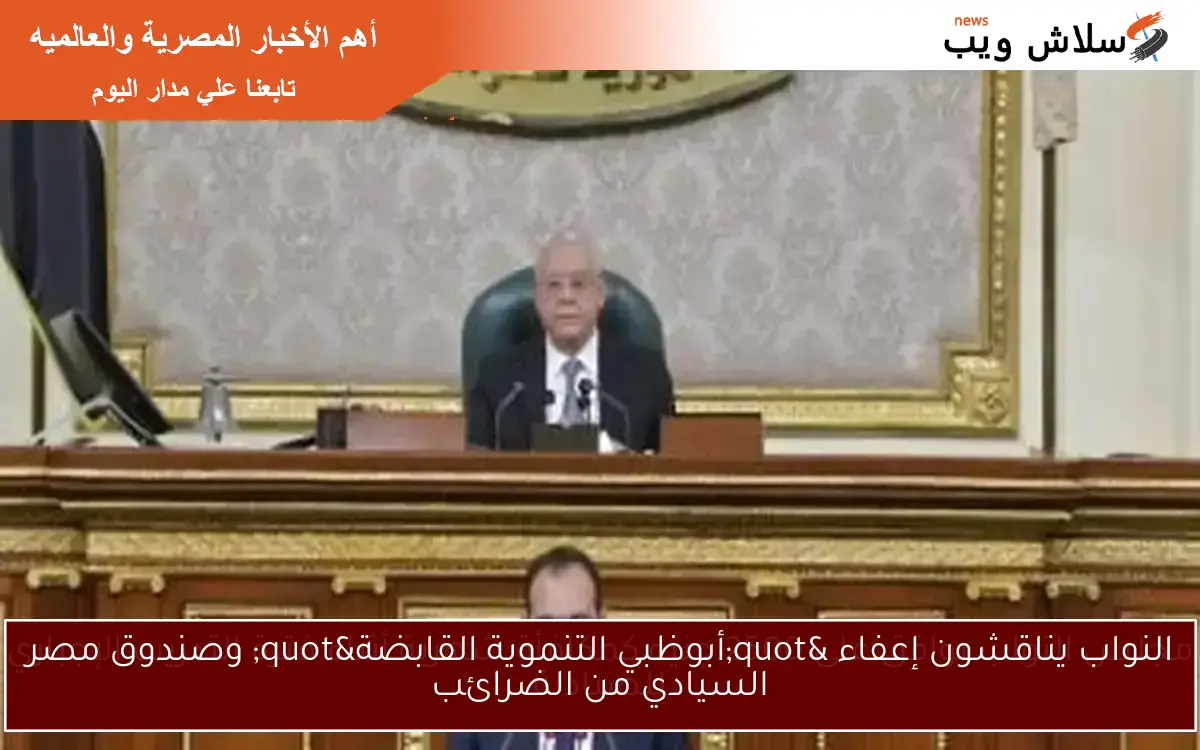 النواب يناقشون إعفاء "أبوظبي التنموية القابضة" وصندوق مصر السيادي من الضرائب