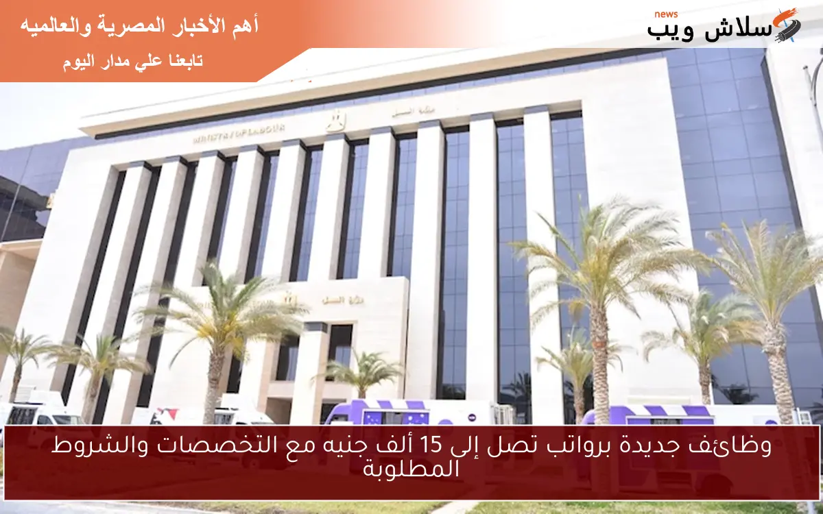 وظائف جديدة برواتب تصل إلى 15 ألف جنيه مع التخصصات والشروط المطلوبة