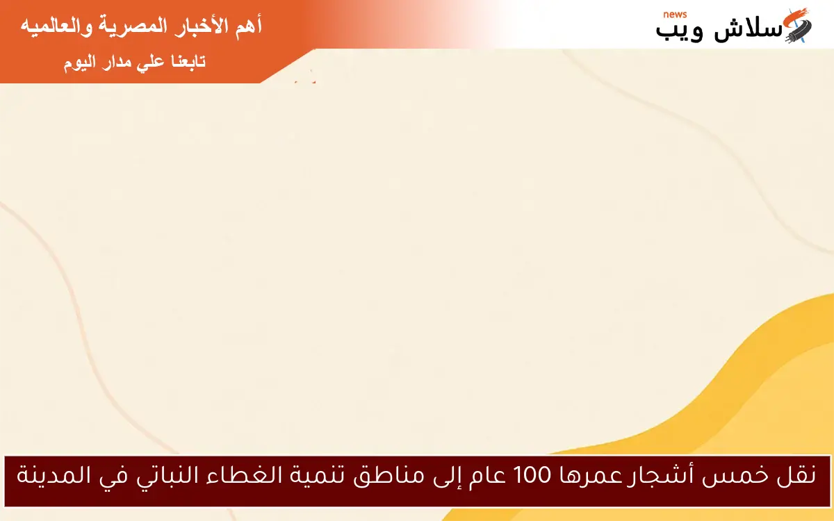 نقل خمس أشجار عمرها 100 عام إلى مناطق تنمية الغطاء النباتي في المدينة