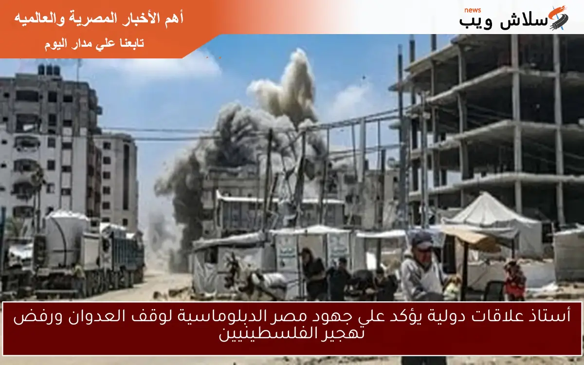 أستاذ علاقات دولية يؤكد على جهود مصر الدبلوماسية لوقف العدوان ورفض تهجير الفلسطينيين
