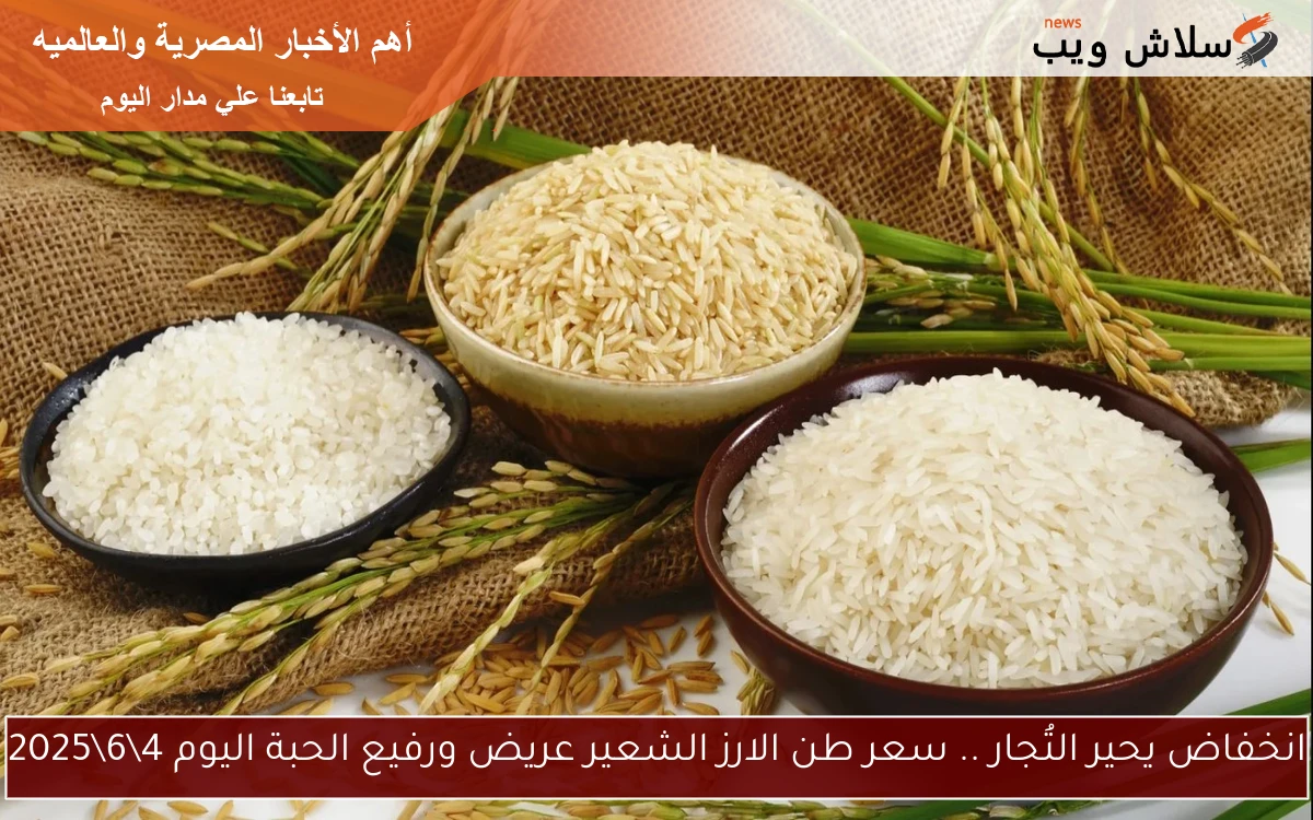 انخفاض يحير التُجار .. سعر طن الارز الشعير عريض ورفيع الحبة اليوم 4\6\2025