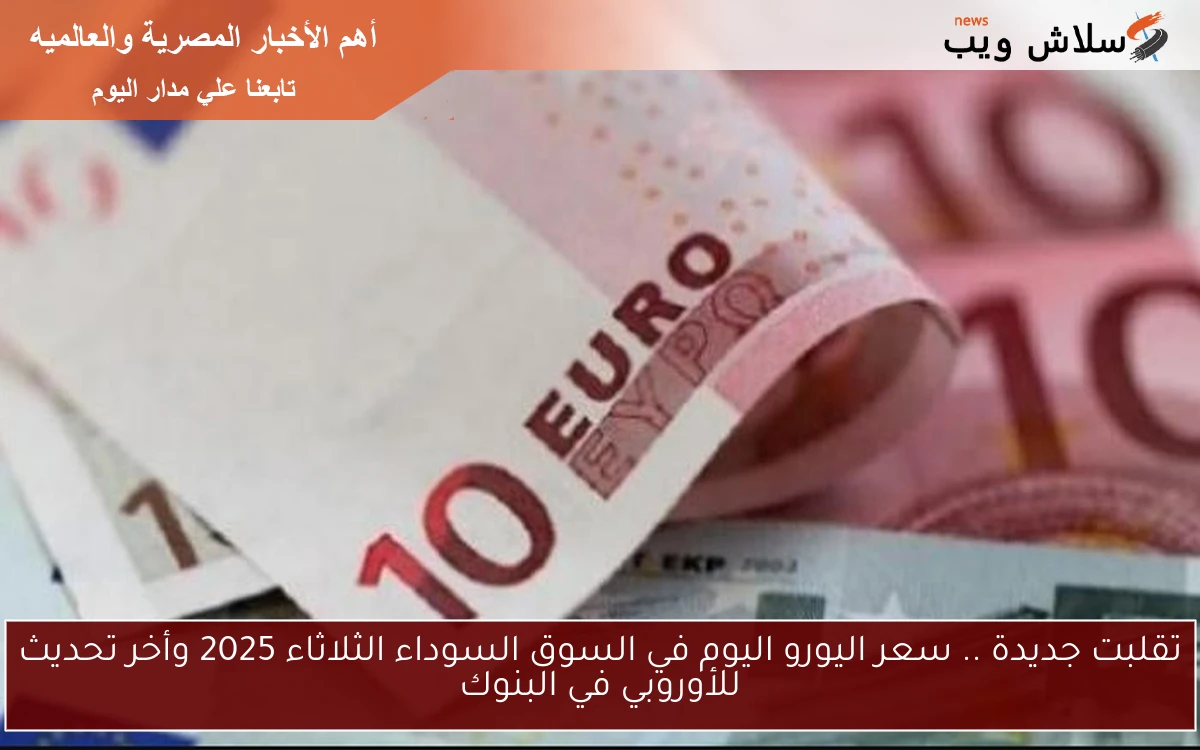 تقلبت جديدة .. سعر اليورو اليوم في السوق السوداء الثلاثاء 2025 وأخر تحديث للأوروبي في البنوك