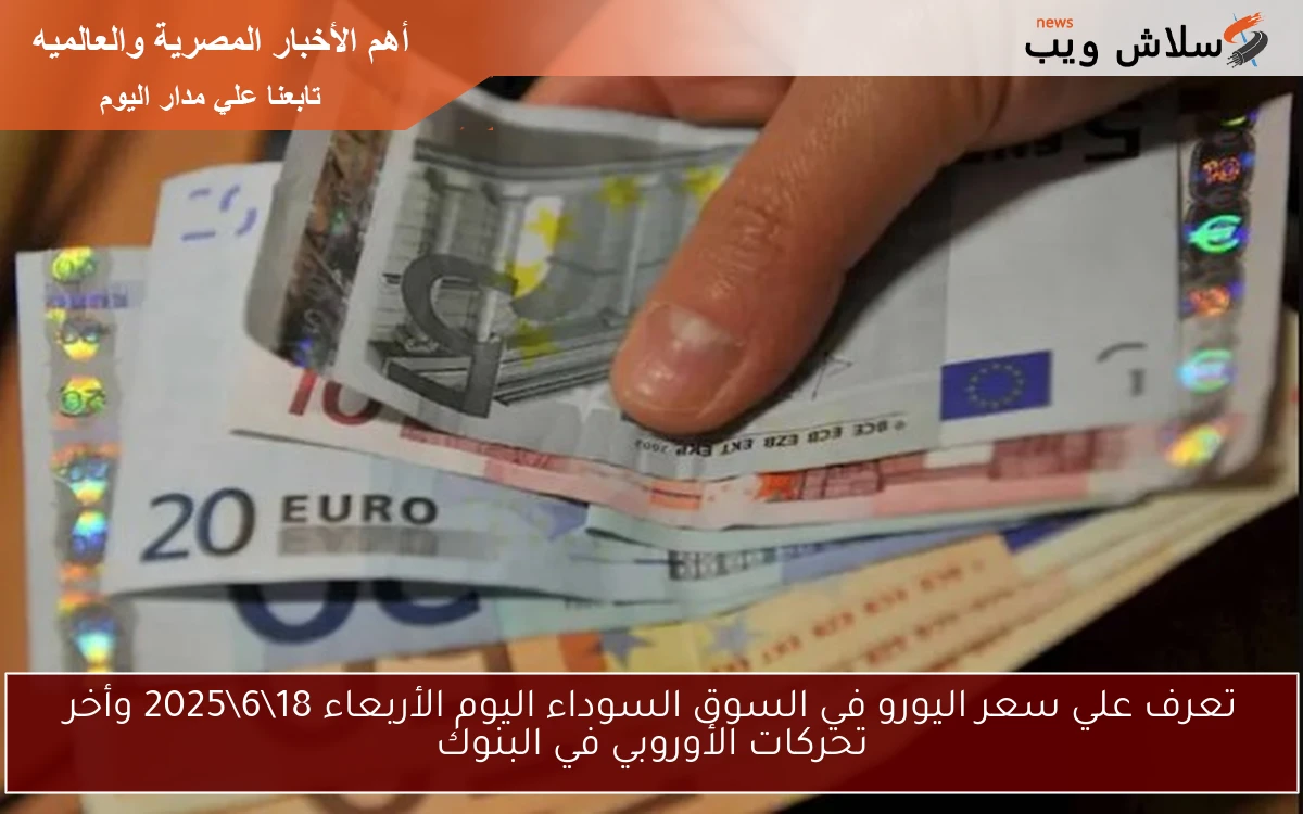 تعرف علي سعر اليورو في السوق السوداء اليوم الأربعاء 18\6\2025 وأخر تحركات الأوروبي في البنوك