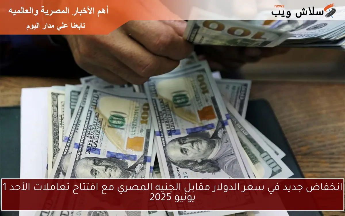 انخفاض جديد في سعر الدولار مقابل الجنيه المصري مع افتتاح تعاملات الأحد 1 يونيو 2025