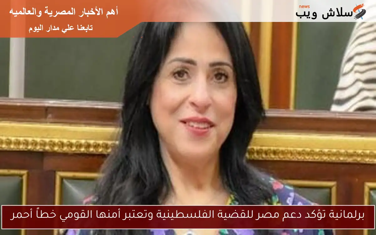 برلمانية تؤكد دعم مصر للقضية الفلسطينية وتعتبر أمنها القومي خطاً أحمر