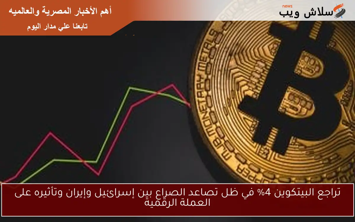 تراجع البيتكوين 4% في ظل تصاعد الصراع بين إسرائيل وإيران وتأثيره على العملة الرقمية