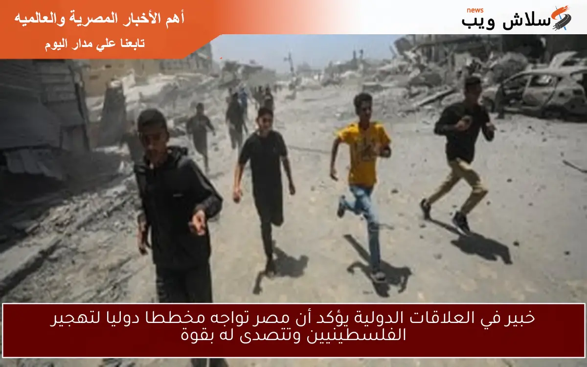 خبير في العلاقات الدولية يؤكد أن مصر تواجه مخططا دوليا لتهجير الفلسطينيين وتتصدى له بقوة