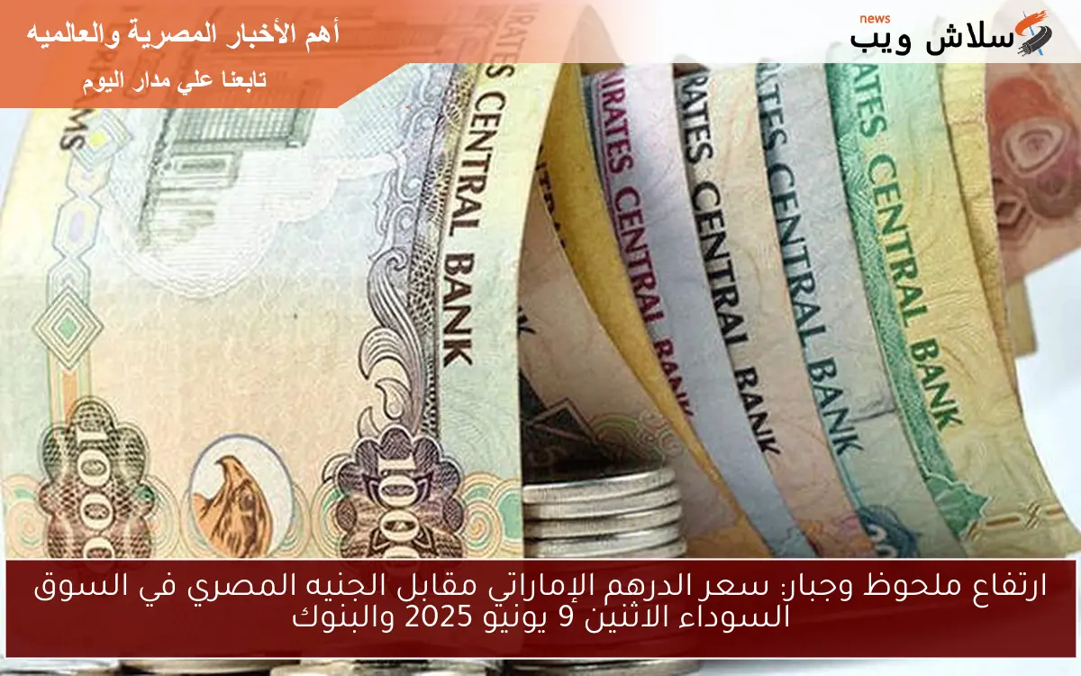 ارتفاع ملحوظ وجبار: سعر الدرهم الإماراتي مقابل الجنيه المصري في السوق السوداء الاثنين 9 يونيو 2025 والبنوك