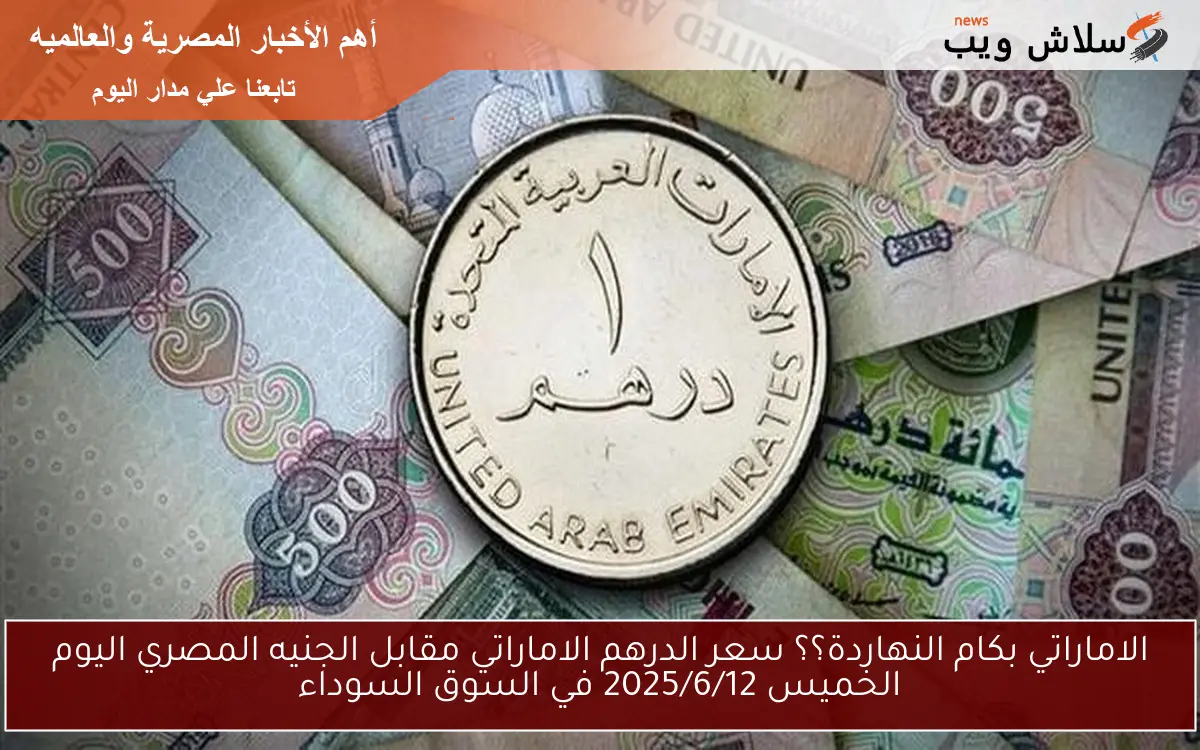 الاماراتي بكام النهاردة؟؟ سعر الدرهم الاماراتي مقابل الجنيه المصري اليوم الخميس 2025/6/12 في السوق السوداء