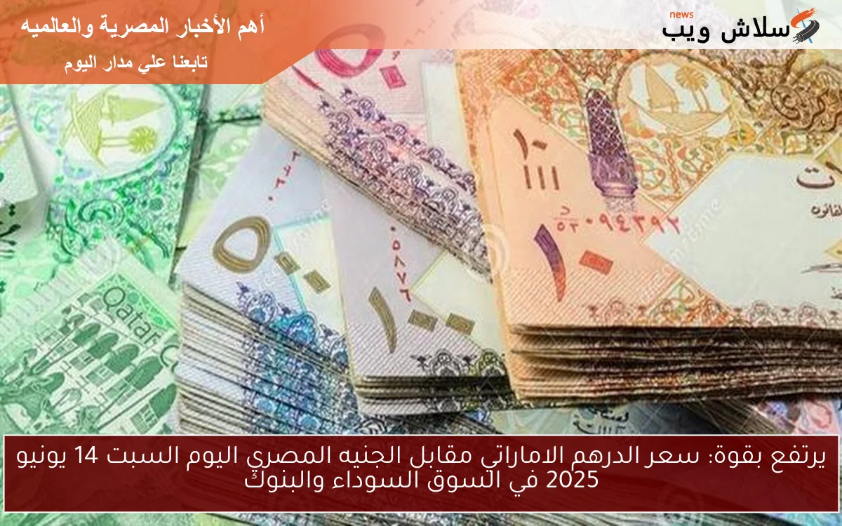 يرتفع بقوة: سعر الدرهم الاماراتي مقابل الجنيه المصري اليوم السبت 14 يونيو 2025 في السوق السوداء والبنوك