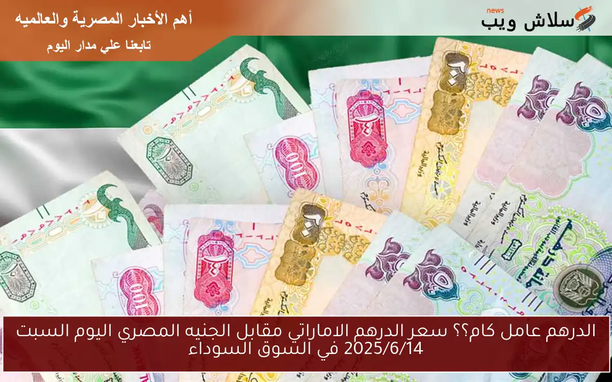 الدرهم عامل كام؟؟ سعر الدرهم الاماراتي مقابل الجنيه المصري اليوم السبت 2025/6/14 في السوق السوداء