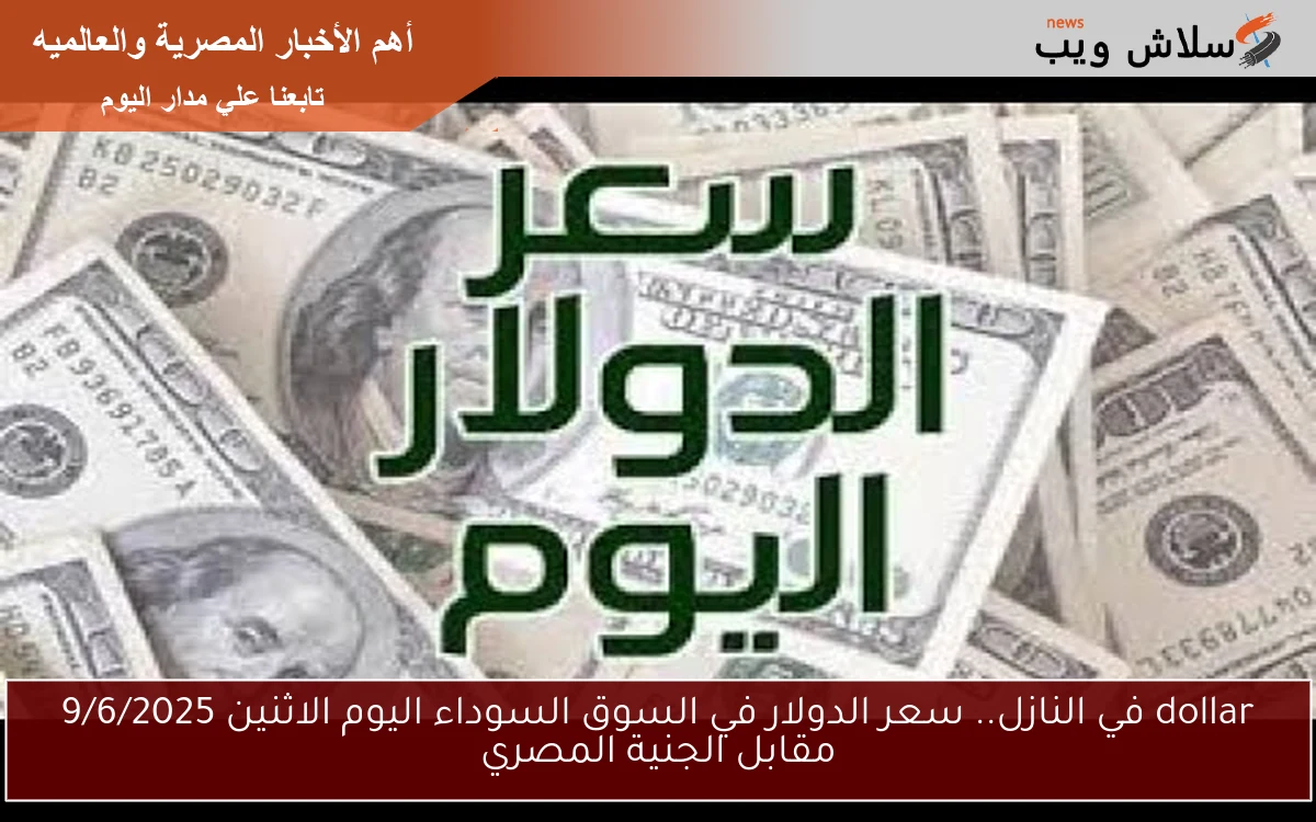 dollar في النازل.. سعر الدولار في السوق السوداء اليوم الاثنين 9/6/2025 مقابل الجنية المصري