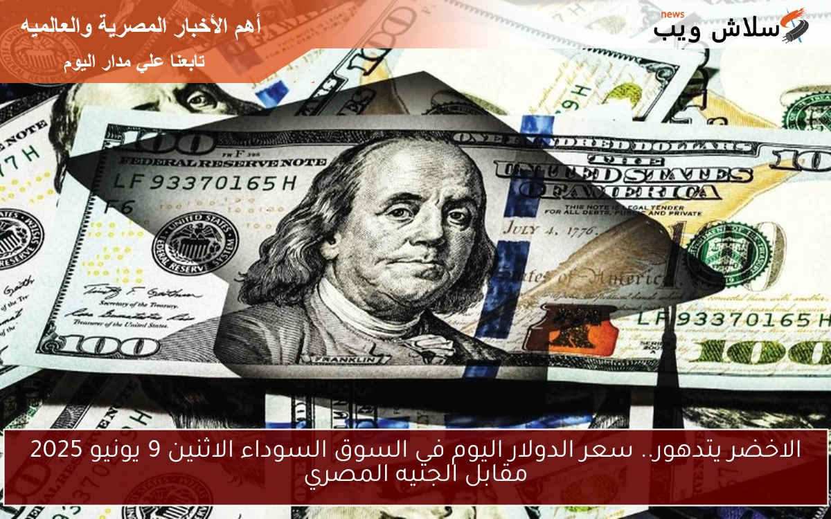 الاخضر يتدهور.. سعر الدولار اليوم في السوق السوداء الاثنين 9 يونيو 2025 مقابل الجنيه المصري