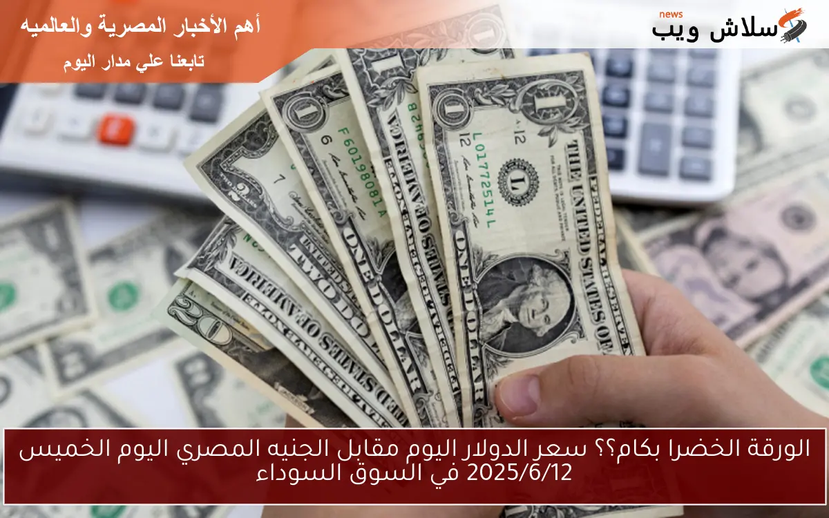 الورقة الخضرا بكام؟؟ سعر الدولار اليوم مقابل الجنيه المصري اليوم الخميس 2025/6/12 في السوق السوداء