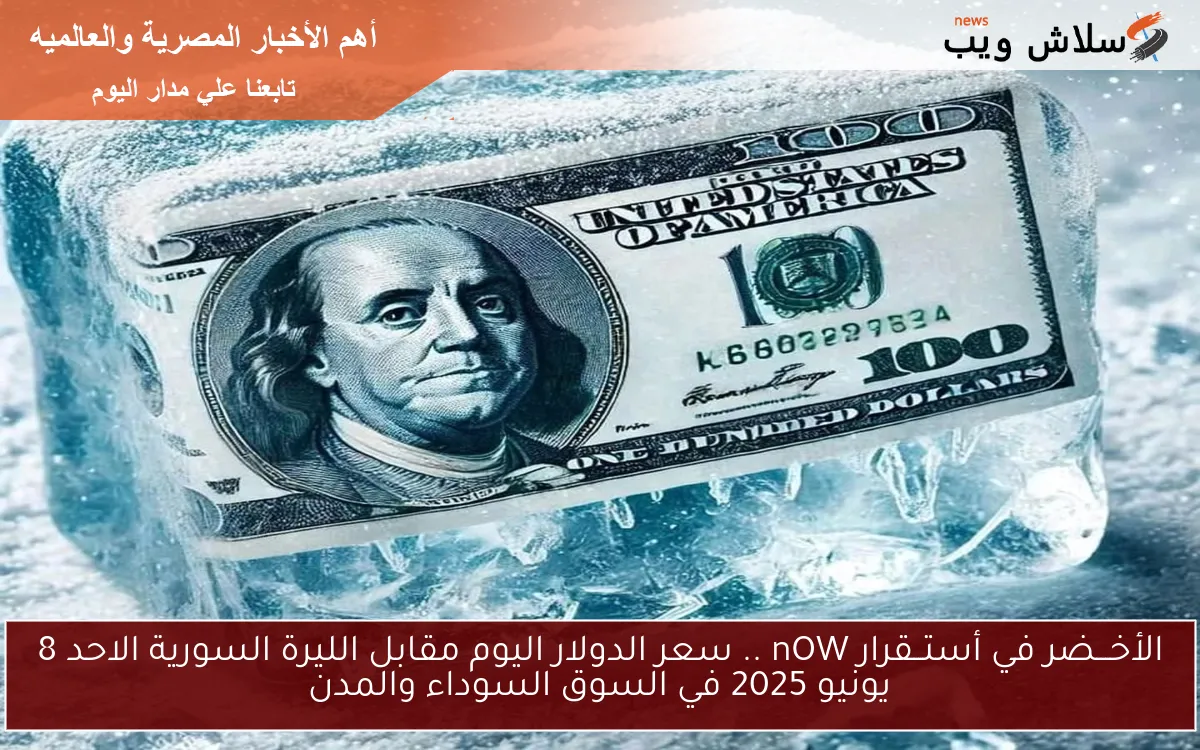 الأخـــضر في أستــقرار nOW .. سعر الدولار اليوم مقابل الليرة السورية الاحد 8 يونيو 2025 في السوق السوداء والمدن