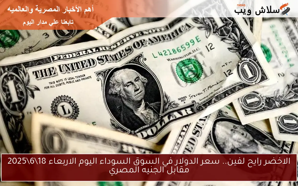 الاخضر رايح لفين.. سعر الدولار في السوق السوداء اليوم الاربعاء 18\6\2025 مقابل الجنيه المصري