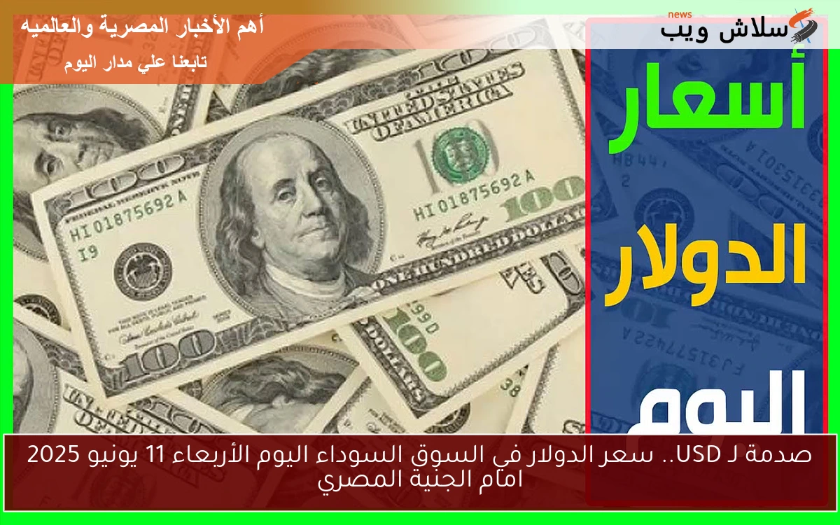 صدمة لـ USD.. سعر الدولار في السوق السوداء اليوم الأربعاء 11 يونيو 2025 امام الجنية المصري