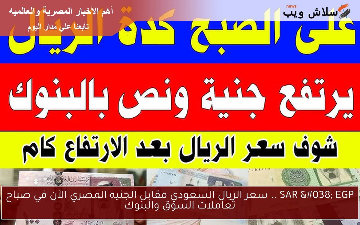 SAR & EGP .. سعر الريال السعودي مقابل الجنيه المصري الآن في صباح تعاملات السوق والبنوك
