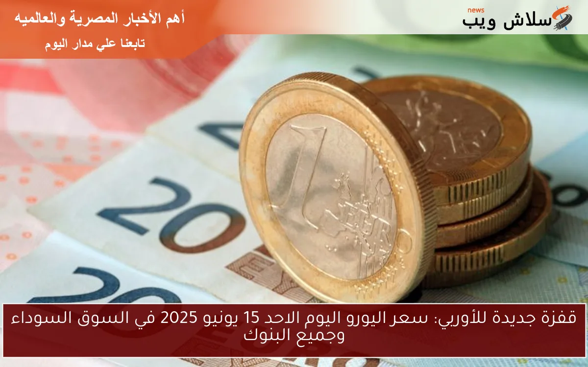 قفزة جديدة للأوربي: سعر اليورو اليوم الاحد 15 يونيو 2025 في السوق السوداء وجميع البنوك