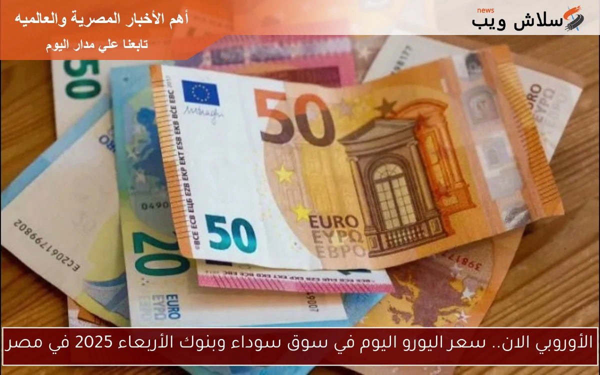 الأوروبي الان.. سعر اليورو اليوم في سوق سوداء وبنوك الأربعاء 2025 في مصر
