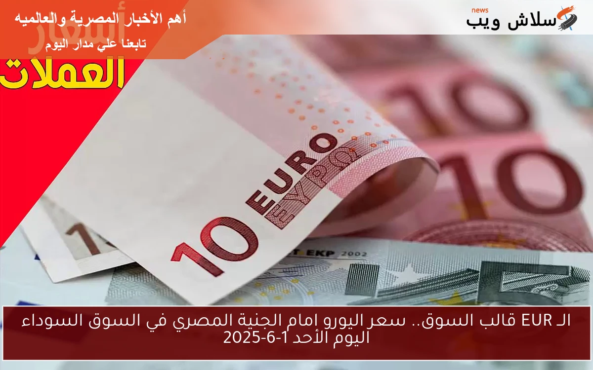 الــ EUR قالب السوق.. سعر اليورو امام الجنية المصري في السوق السوداء اليوم الأحد 1-6-2025