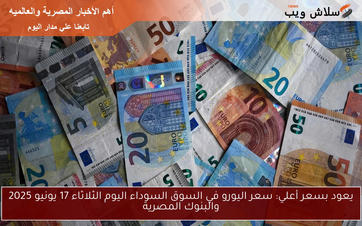 يعود بسعر أعلي: سعر اليورو في السوق السوداء اليوم الثلاثاء 17 يونيو 2025 والبنوك المصرية